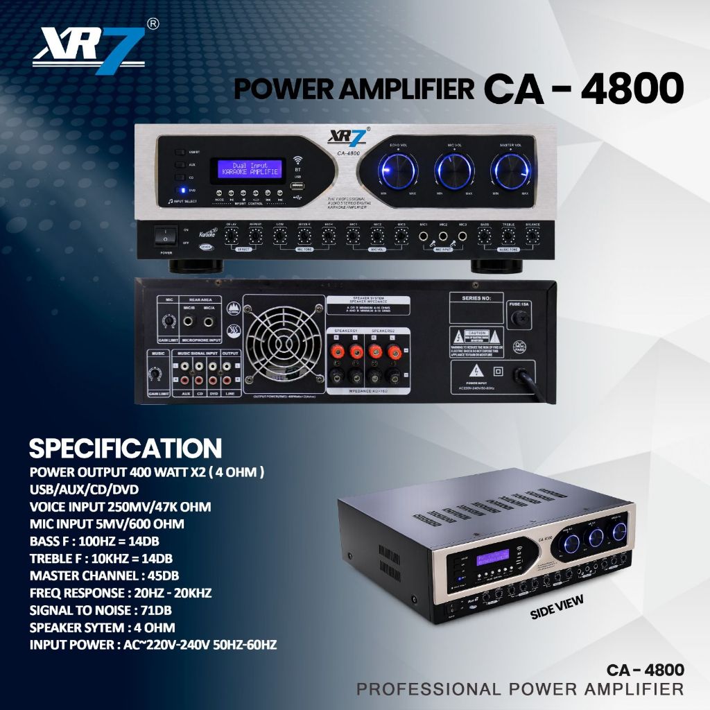 POWER XR7 CA 4800 PROFESIONAL POWER AMPLIFIER CA4800 BLUETOOTH