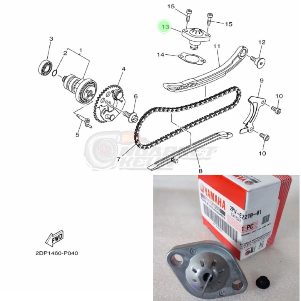 TENSIONER NMAX AEROX LEXI MX KING ORIGINAL YGP