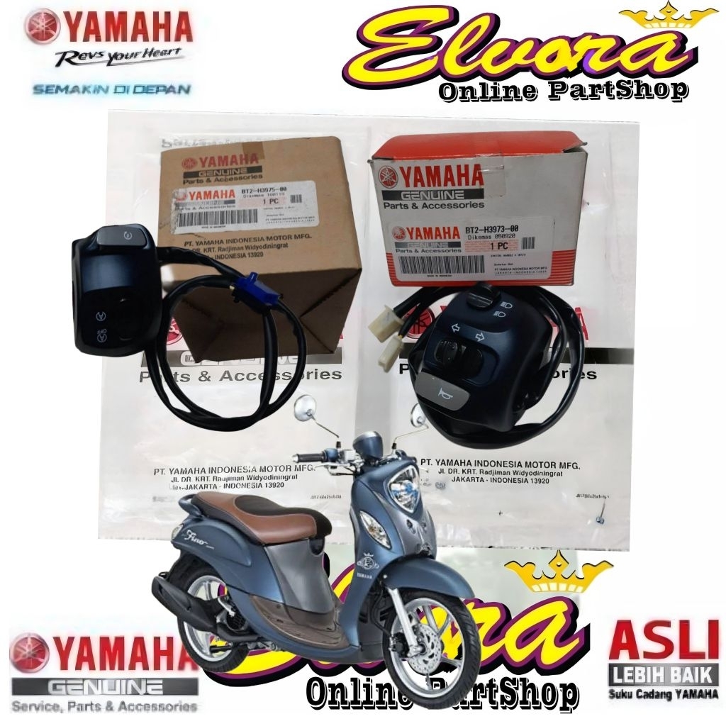 Holder sakalr kanan kiri Yanaha Fino Grande Biru Original