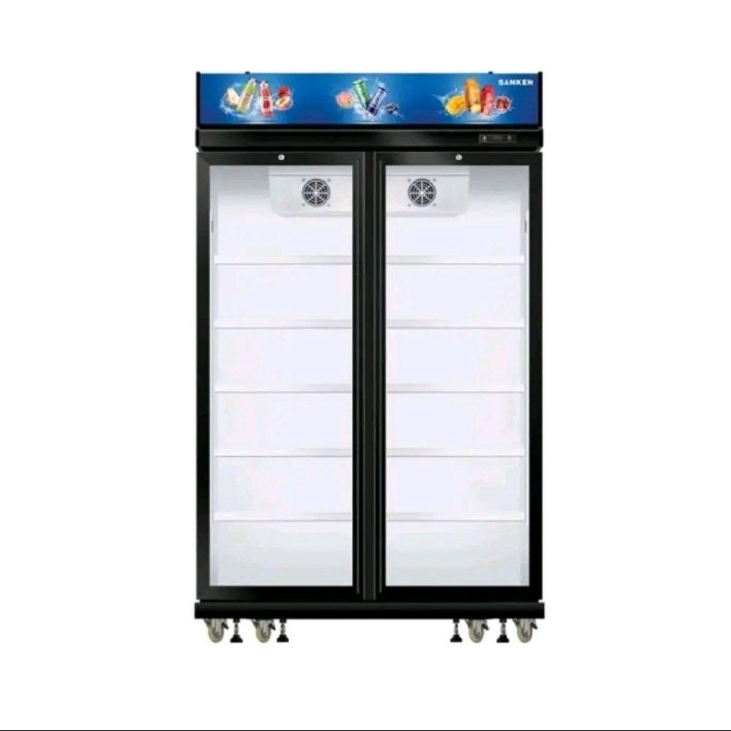 Showcase Sanken SRS-1060 | Kulkas display kaca minuman SRS1060 1000L 1000 L liter 5 rak