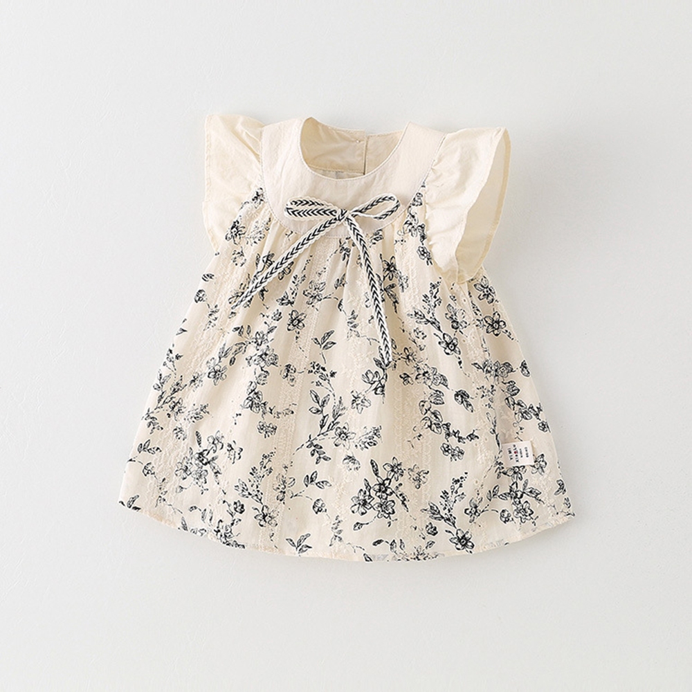 Gaun Bayi Perempuan Vintage Motif Bunga Baju Photoshoot & Kondangan Anak