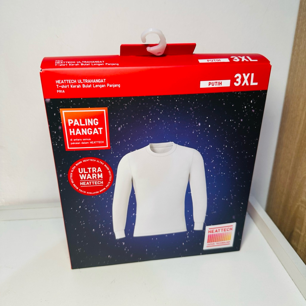 Uniqlo Heattech ULTRA Hangat T-Shirt Kerah Bulat / 100% Asli Authentic / Long John Pria Wanita Dalam