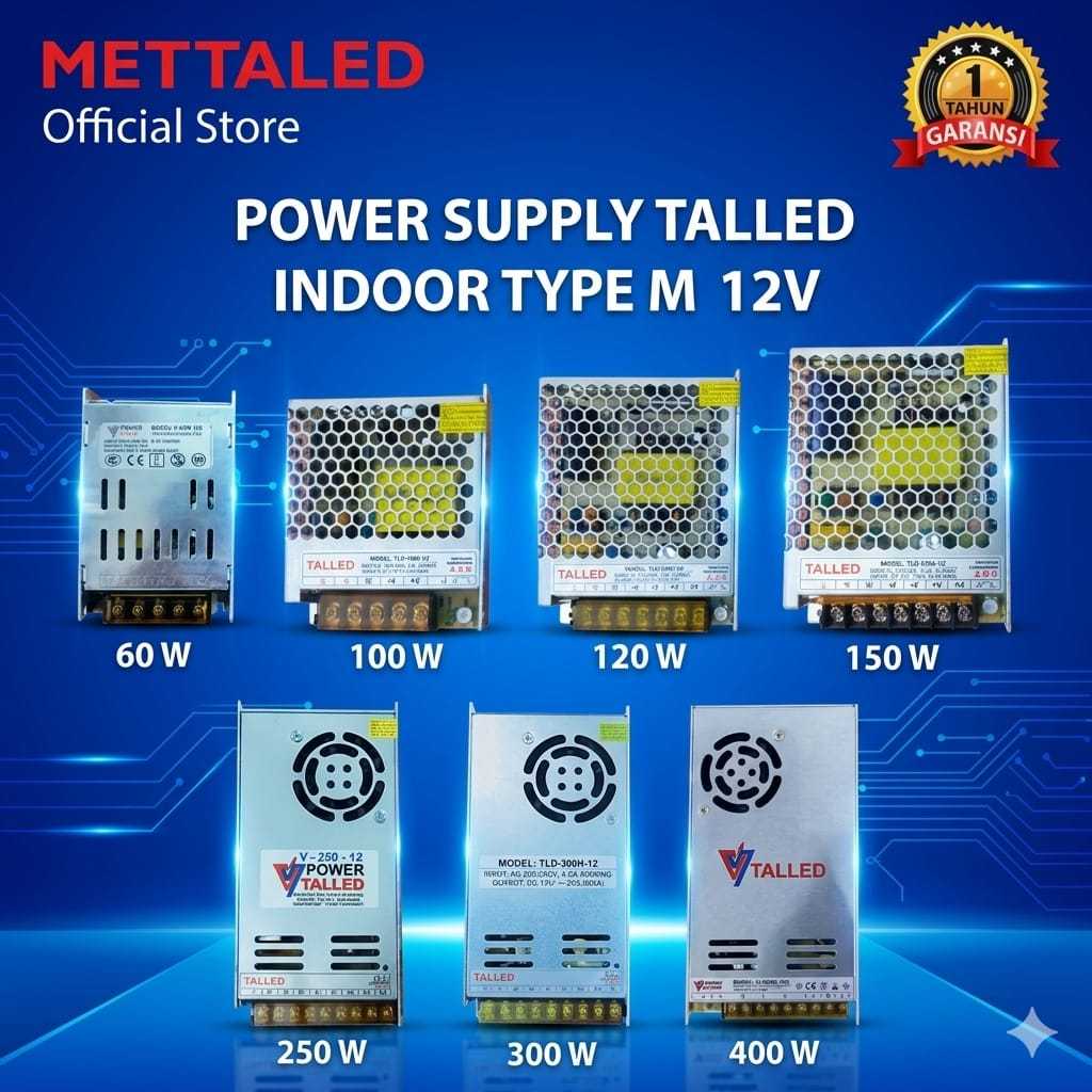 POWER SUPPLY INDOOR TALLED 12V