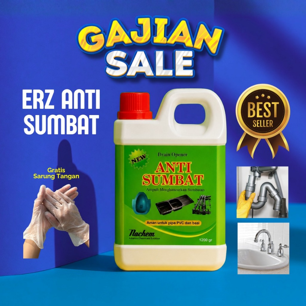 ANTI SUMBAT NACHEM 1200 gram cairan cair anti mampet kamar mandi wc closet saluran air Pembersih Sal