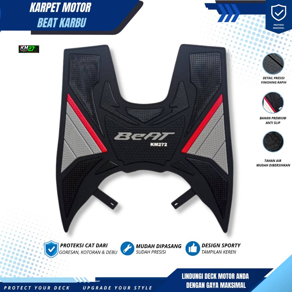 Karpet Motor Beat Karbu / Karpet Beat Karbu / Pijakan Motor Beat Karbu / Alas Kaki Beat Karbu