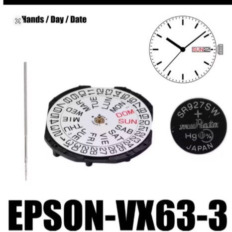 Mesin Jam Tangan Seiko VX63 Original