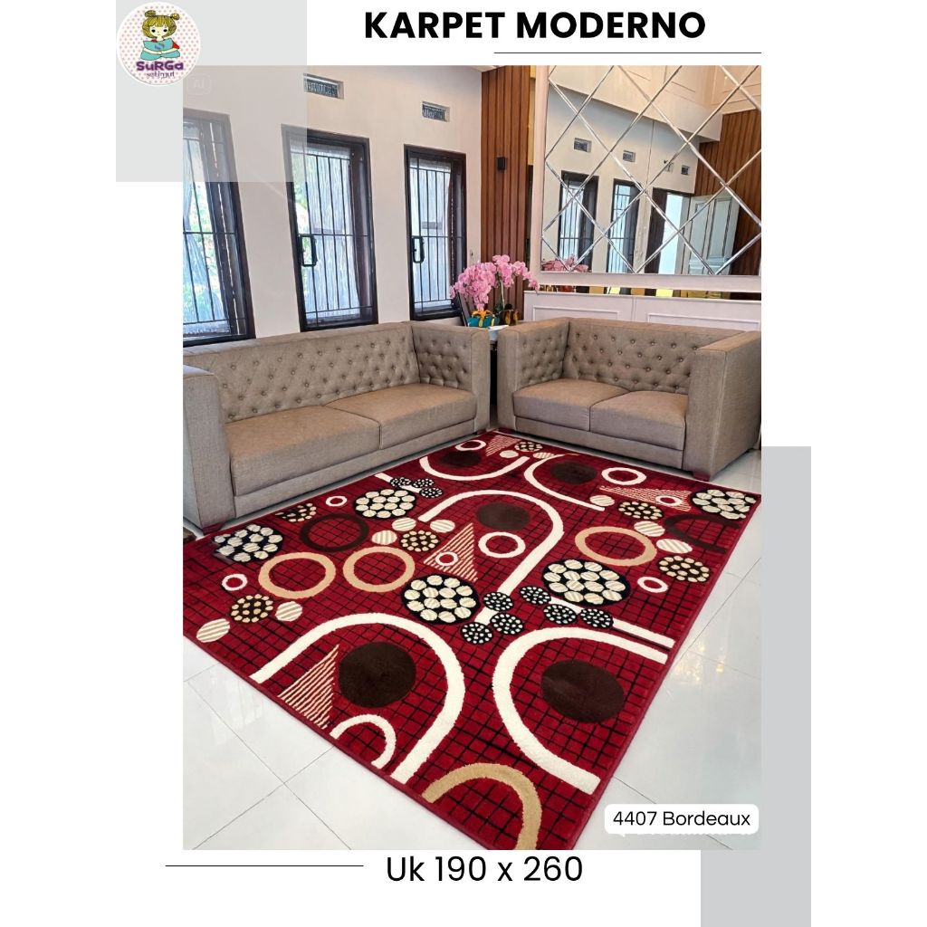 KARPET PERMADANI MODERNO JUMBO UKURAN 190 x 260 CM