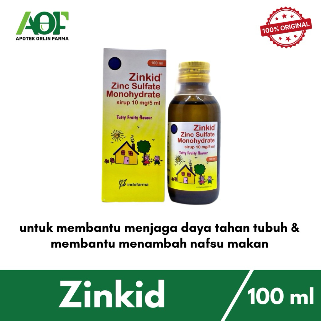 Zinkid Sirup 100 ml Suplemen Diare Anak