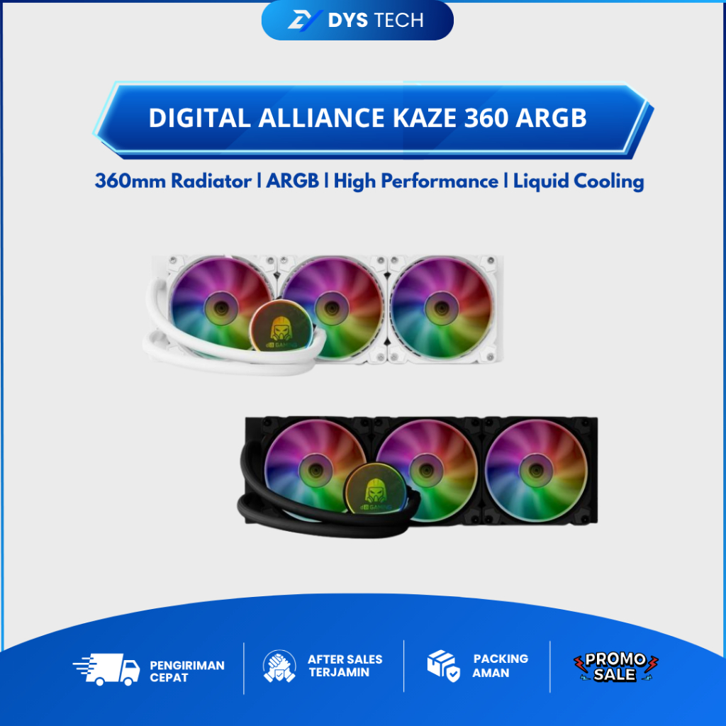 Digital Alliance KAZE 360 ARGB AIO Liquid CPU Cooler Intel AMD