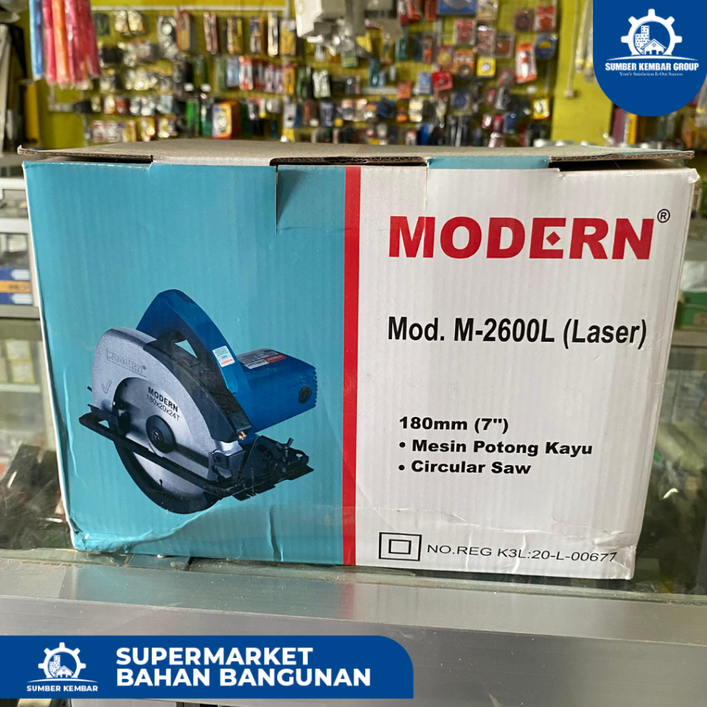 Modern M-2600L / M2600L / Circular Saw Modern M 2600 L Mesin Potong Gergaji Kayu 7" Modern M 2600L