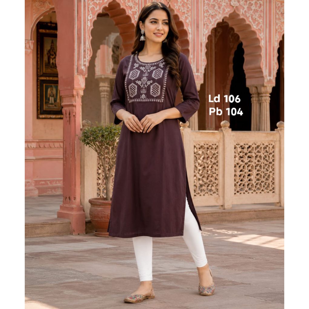 Baju india kurti kurta wanita atasan blus saja bordir simpel sehari hari