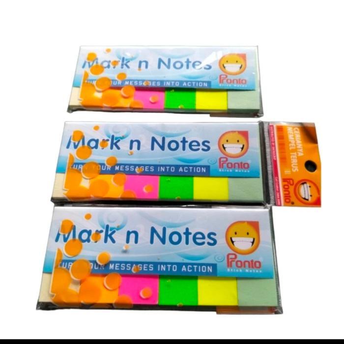 STICKY NOTES PRONTO MARK AND NOTES 6 WARNA (1 SET) *