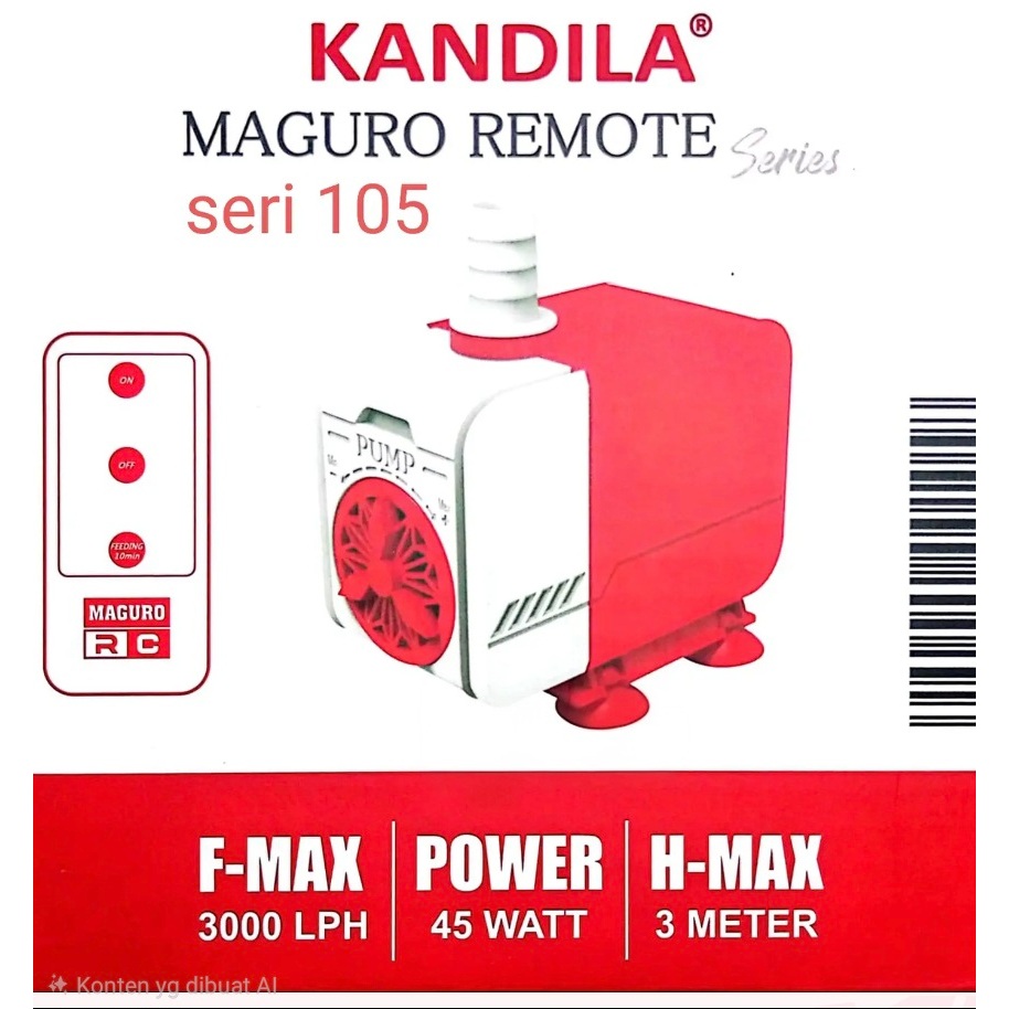 Pompa Kandila MAGURO  REMOTE 105 3000 LPH akuarium kolam