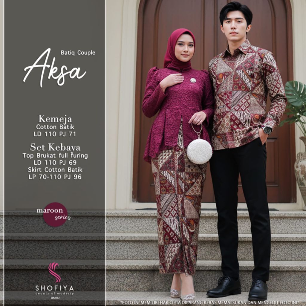[NEW] GAMIS COUPLE HEM AKSA SET KEBAYA FREE BROS  BY SHOFIYA // FASHION MUSLIM WANITA // RAYA BY HIS