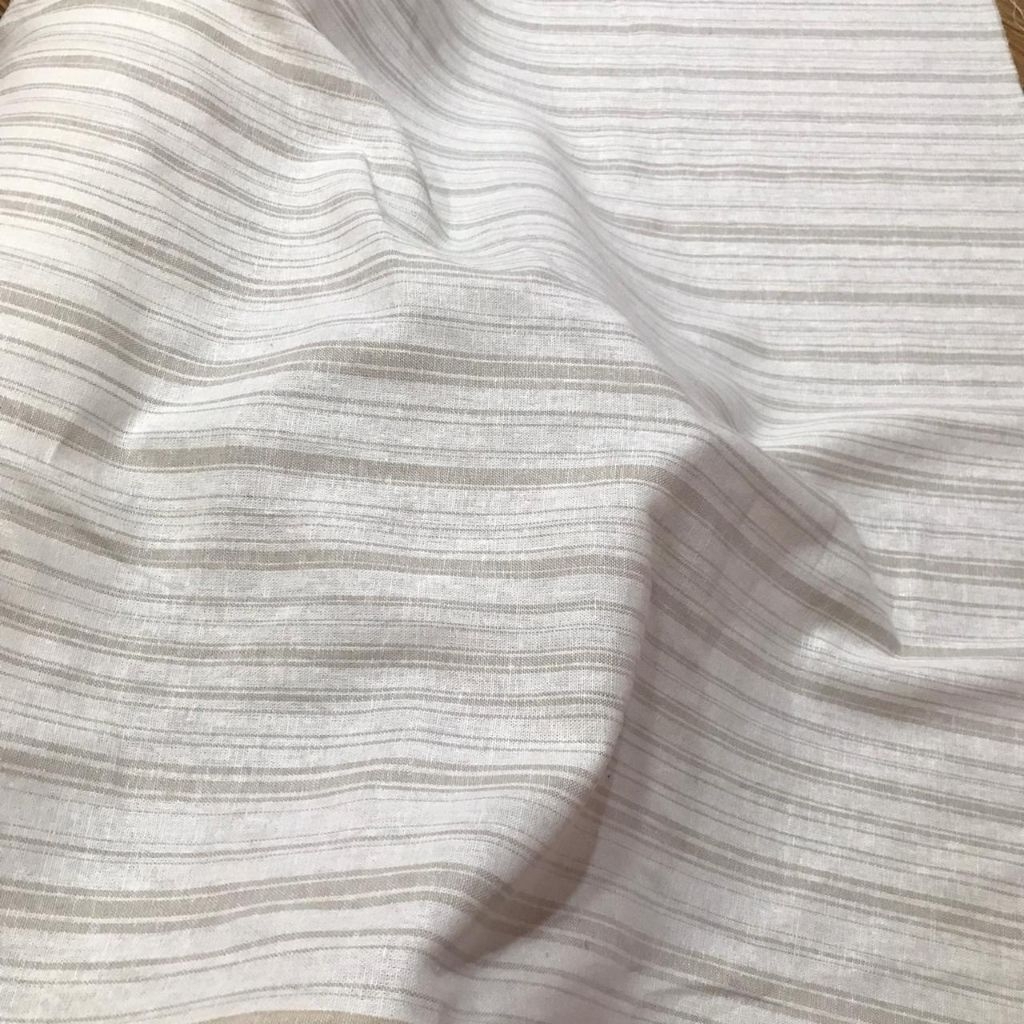 kain katun linen motif salur - kain katun linen motif - kain katun linen UNIQLO - kain linen salur
