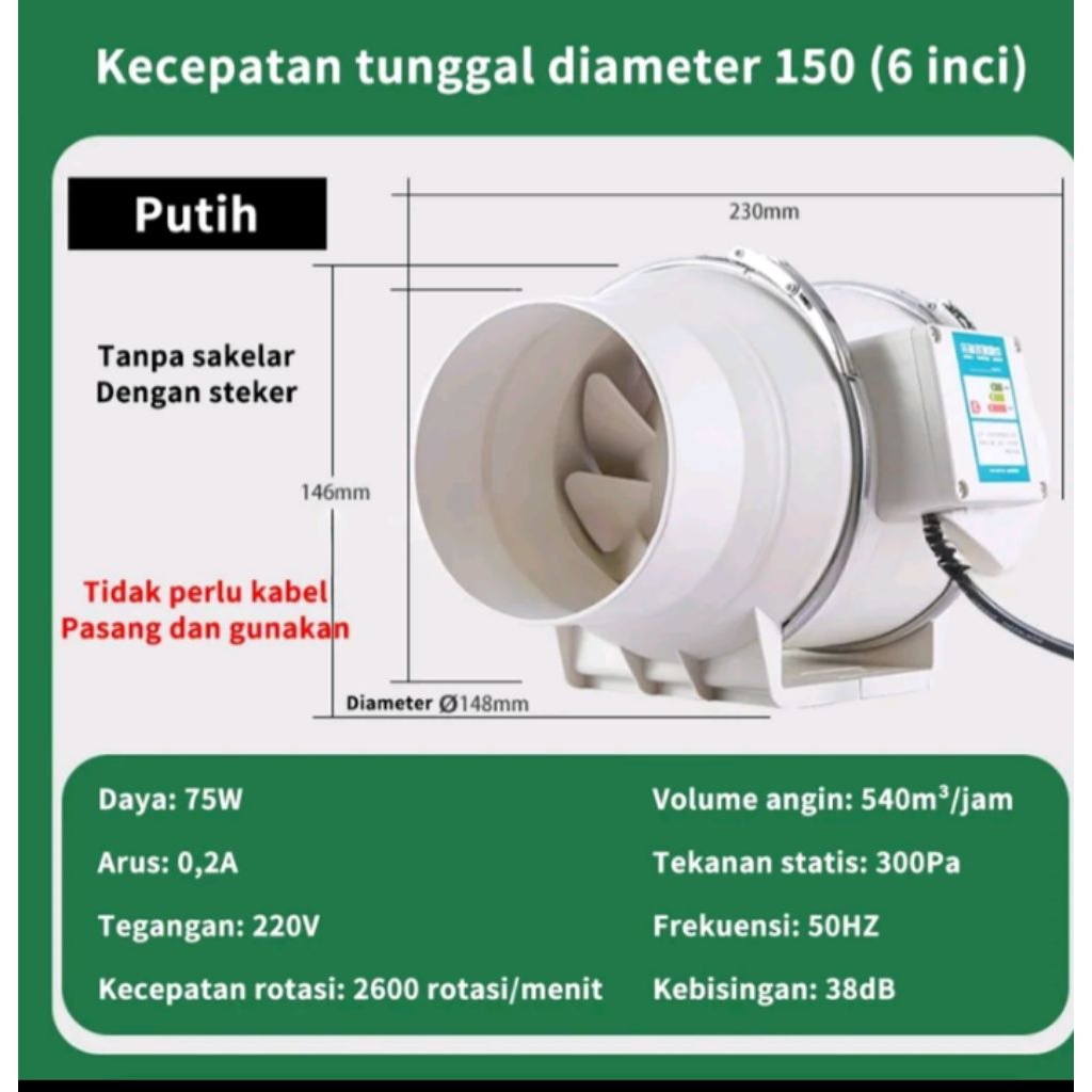 blower alat hisap asap non pipa