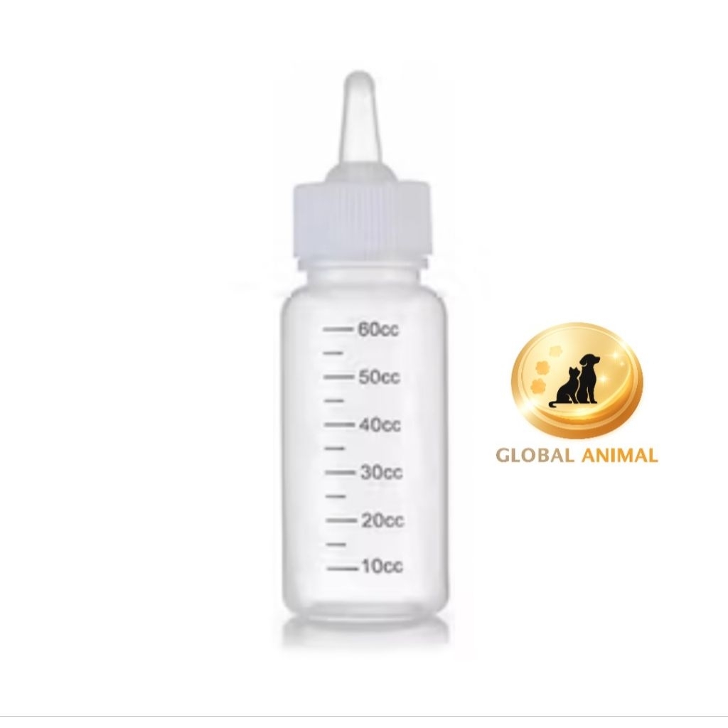 BOTOL DOT SUSU 60ML botol susu kucing anjing kelinci dot silikon anakan hewan