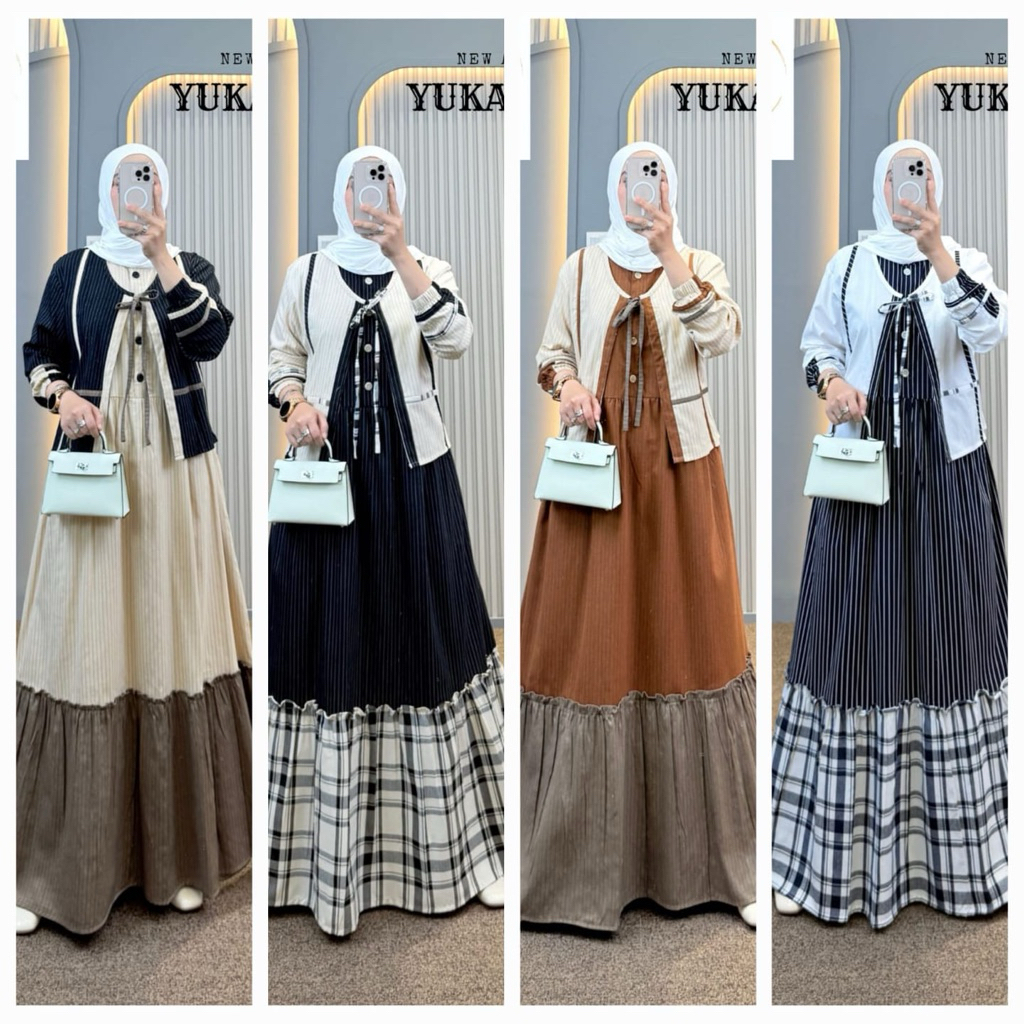 GAMIS KATUN KOMBINASI SYAINA BY SEMUT ORIGINAL