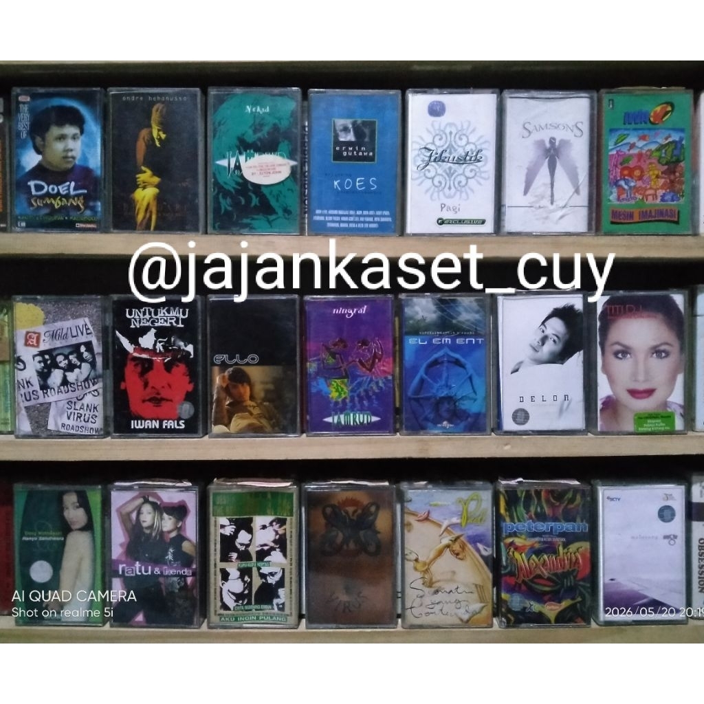 KASET PITA ORIGINAL SLANK IWAN FALS JAMRUD PADI PETERPAN JIKUSTIK PAS BAND REZA PANCE ADA BAND POTRE