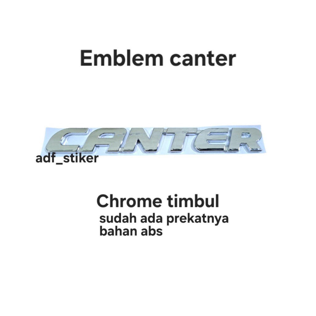 Emblem canter chrome timbul / emblem mitsubishi canter / emblem canter fuso