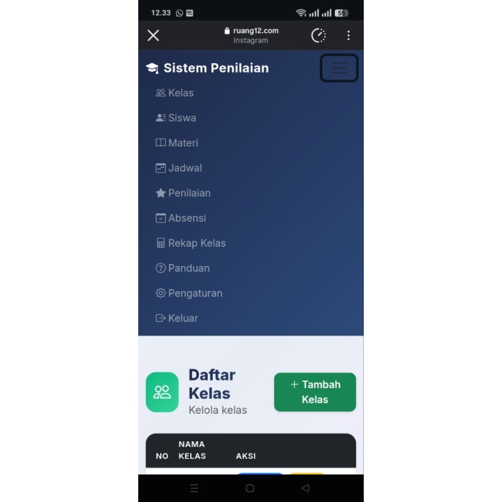 Akun Administrasi Guru ruang12.com