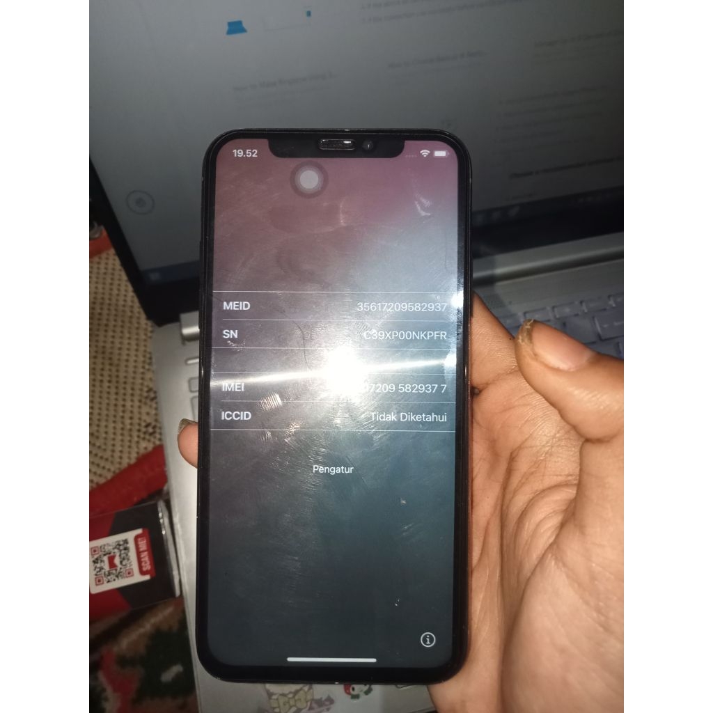 UNIT IPHONE XS 64GB LOCK ICLOUD IOS 18.7.6