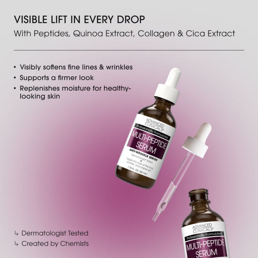 Advanced Clinicals Serum Hyaluronic Serum, Vitamin C Serum, Retinol Serum, Collagen Serum, Peptide