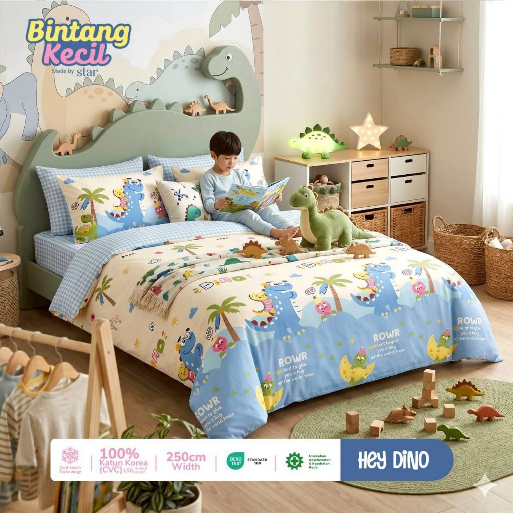 Sprei star motif COW sapi Dino lucu unik sprei Anti Geser