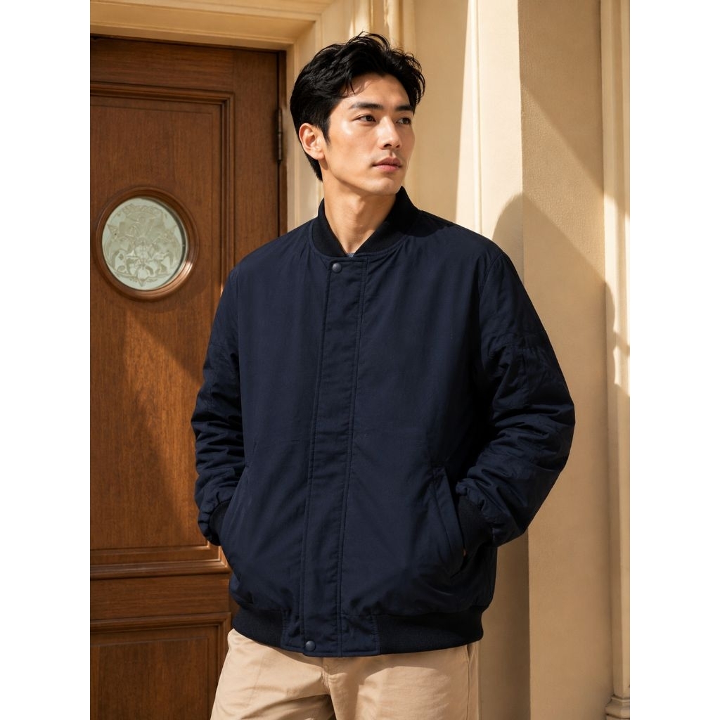 Jacket bomber kasual ziben seperti baru