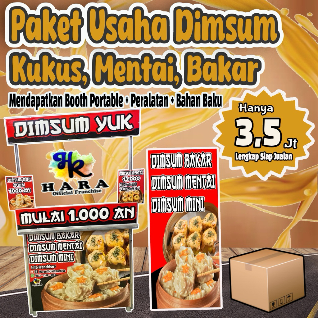 PAKET USAHA/FRANCHISE DIMSUM KUKUS, MENTAI, BAKAR LENGKAP SIAP JUALAN