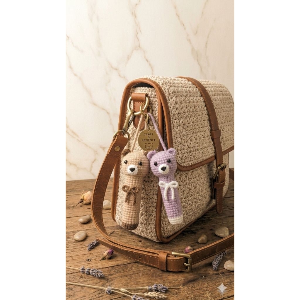 Lips holder / lipbalm holder / lipcream holder / freshcare holder / ganci rajut / hidden lips