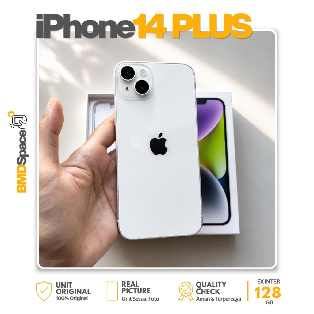 iPhone 14 PLUS 128GB Starlight All Operator - Second Inter Original Apple
