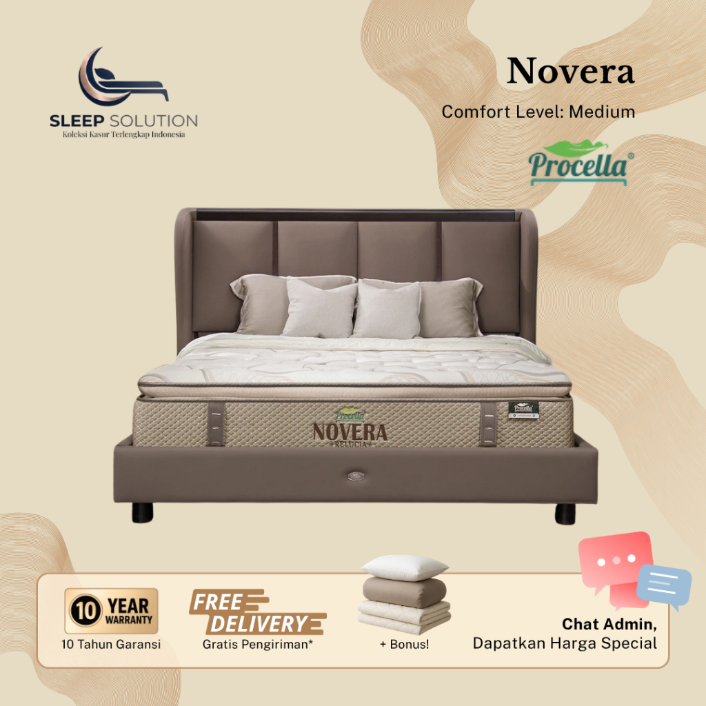 PROCELLA NOVERA I  Kasur Spring Bed | Matras Premium | 100x200, 120x200, 160x200, 180x200, 200x200