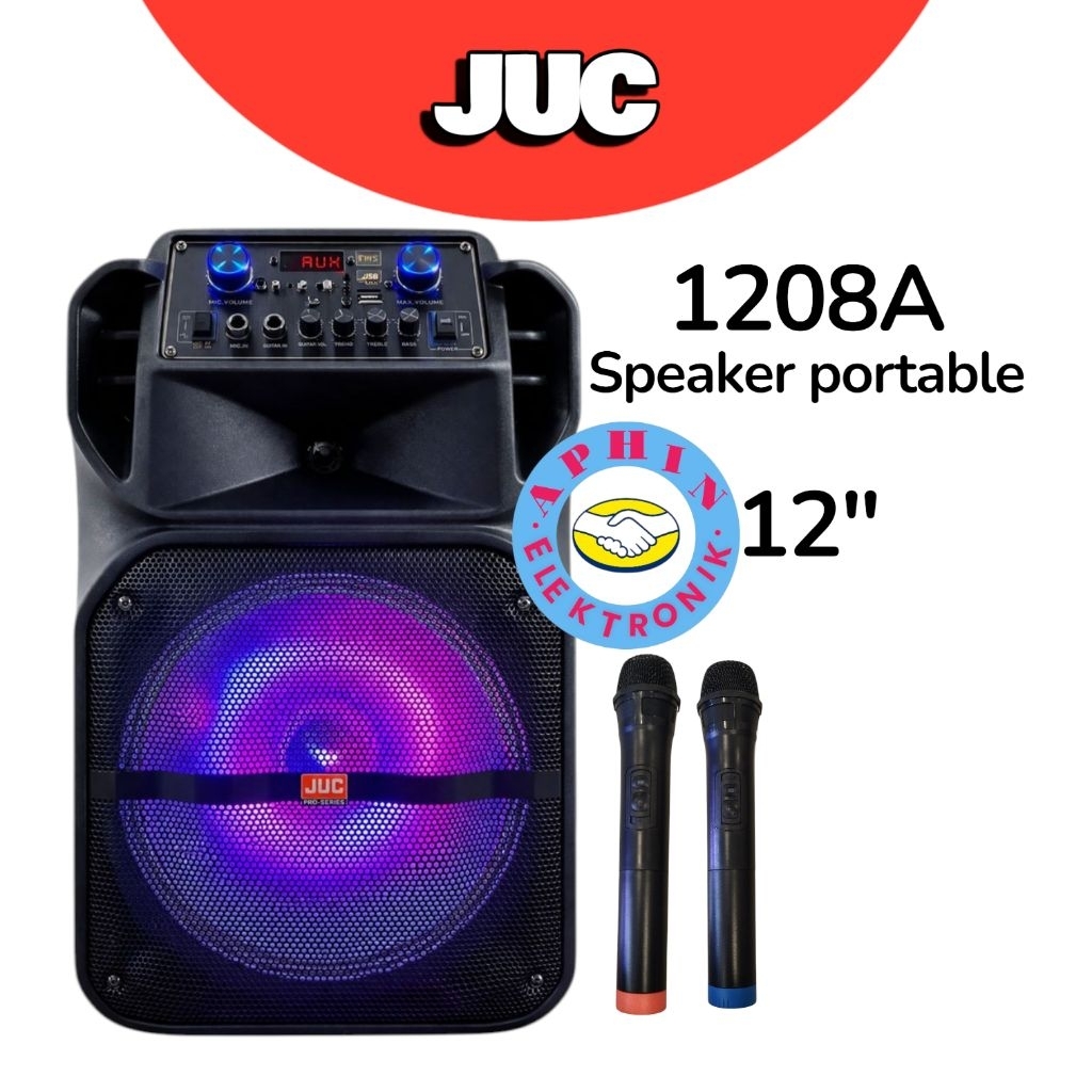 Speaker Portable 12 inch SPEAKER BLUETOOTH JUC 12 inch 1208A Speaker karaoke