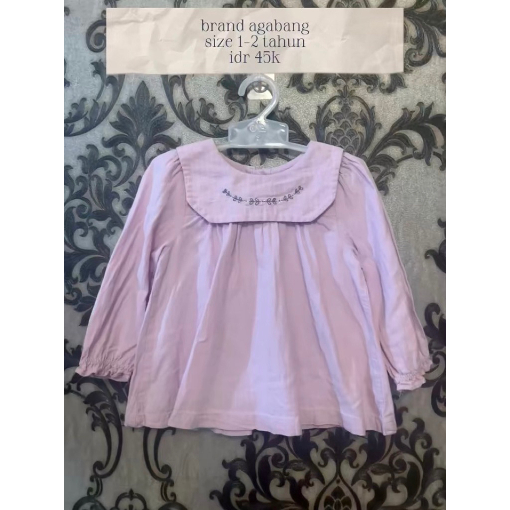 dress atasan agabang anak bayi preloved
