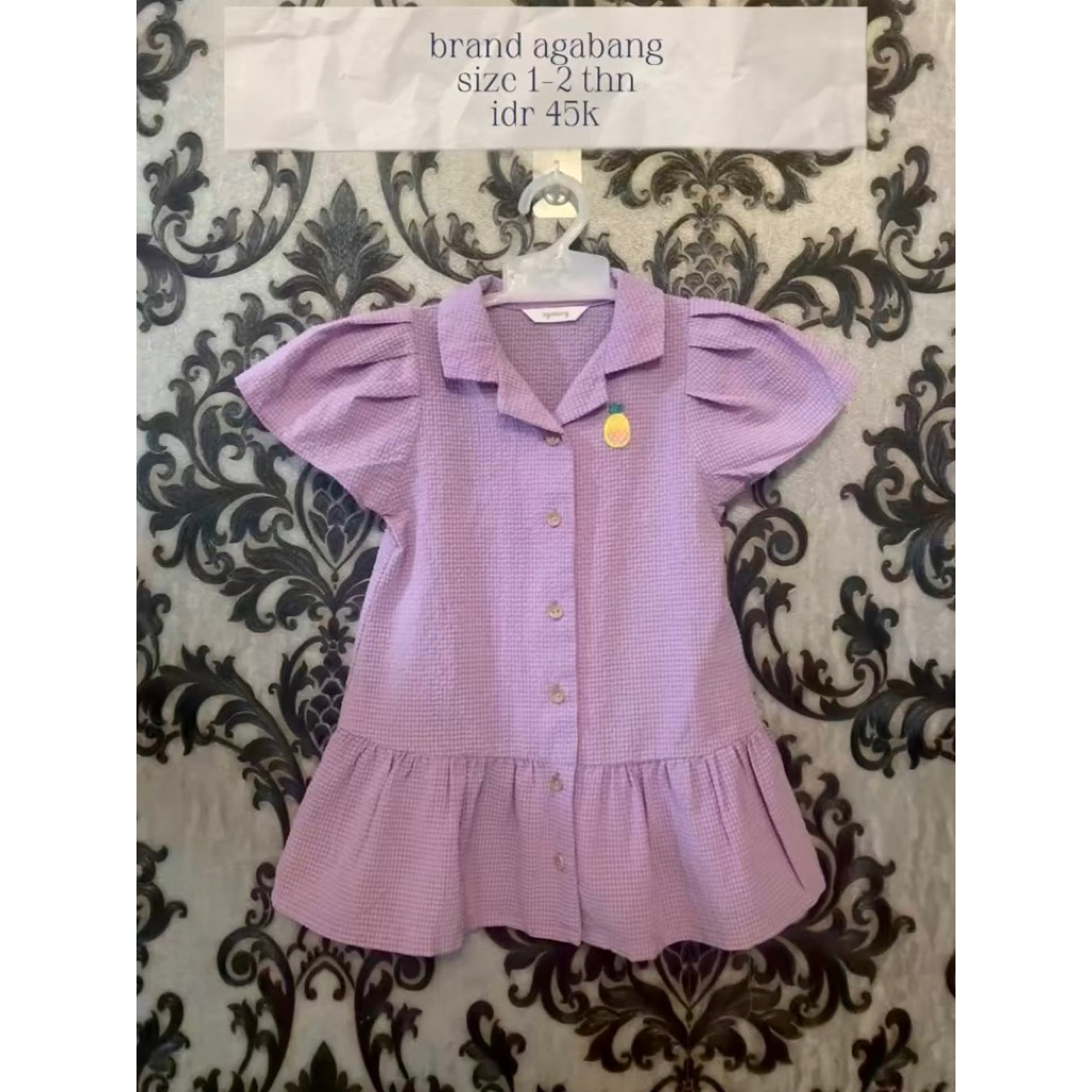 agabang dress anak bayi preloved