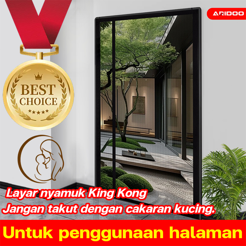 Tirai Magnet Premium Mesh Tidak mudah terbakar/ Tirai Pintu kamar /Tirai anti nyamuk Tirai Pintu Mag