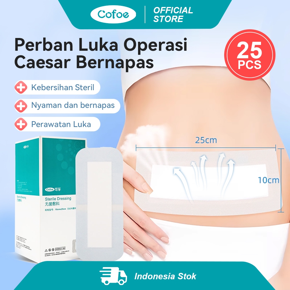 Cofoe Operasi Caesar Plester Luka Cesar Plaster Pasca Operasi Sesar Plester Putih Perekat Perban sc
