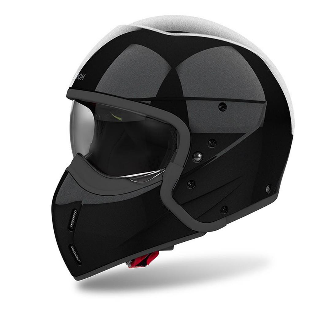 Helm Airoh J 110 COLOR BLACK GLITTER MODULAR HELM AIROH MODULAR ORIGINAL