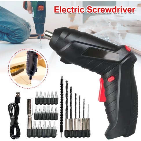 Mesin Bor Tangan Cordless Mini Obeng Elektrik Set Komplit Obeng Listrik Tools Drill Serbaguna Westin