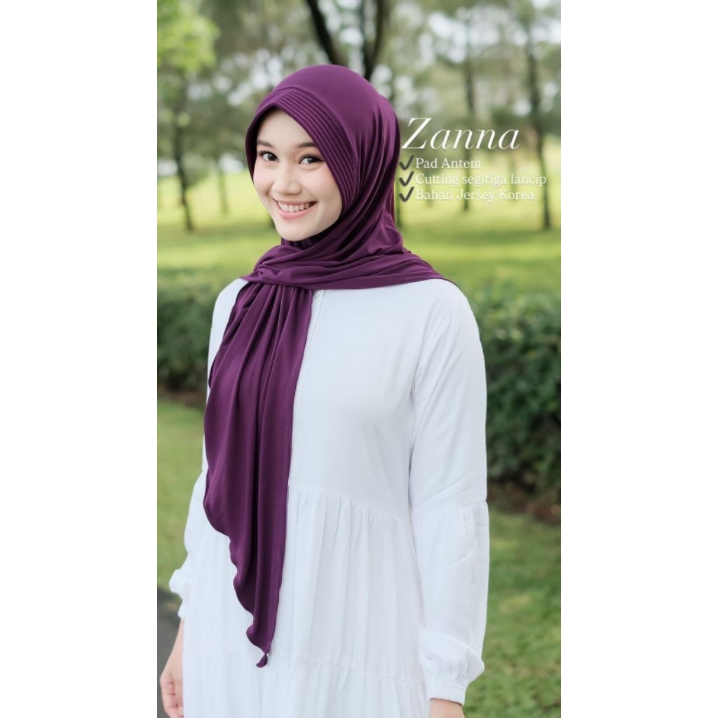 NEW ZANNA INSTANT - ORIGINAL BY MYH.HIJABBRAND - Hijab segitiga instant bahan jersey premium dengan 