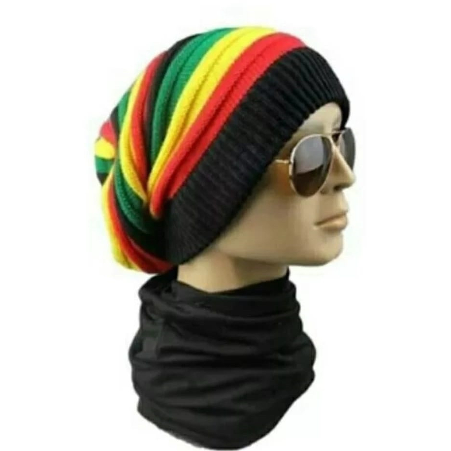 Kupluk Pria Wanita Dewasa Rajut RASTA / Kupluk Rege Dewasa / Kupluk Bobmarlay Terbaru