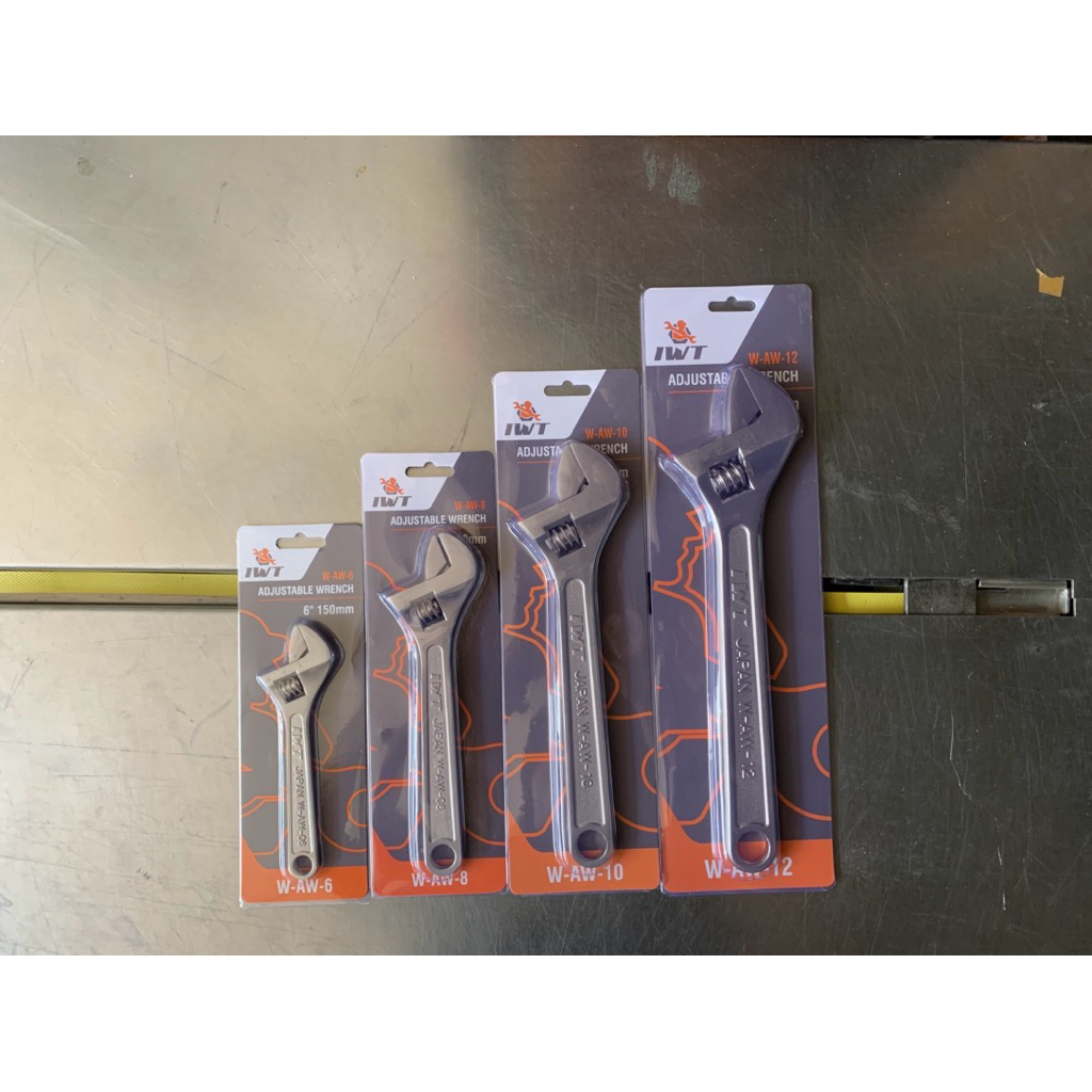 Kunci inggris IWT 6 8 10 12 inch SATIN Chrome Vanadium JAPAN SATUAN