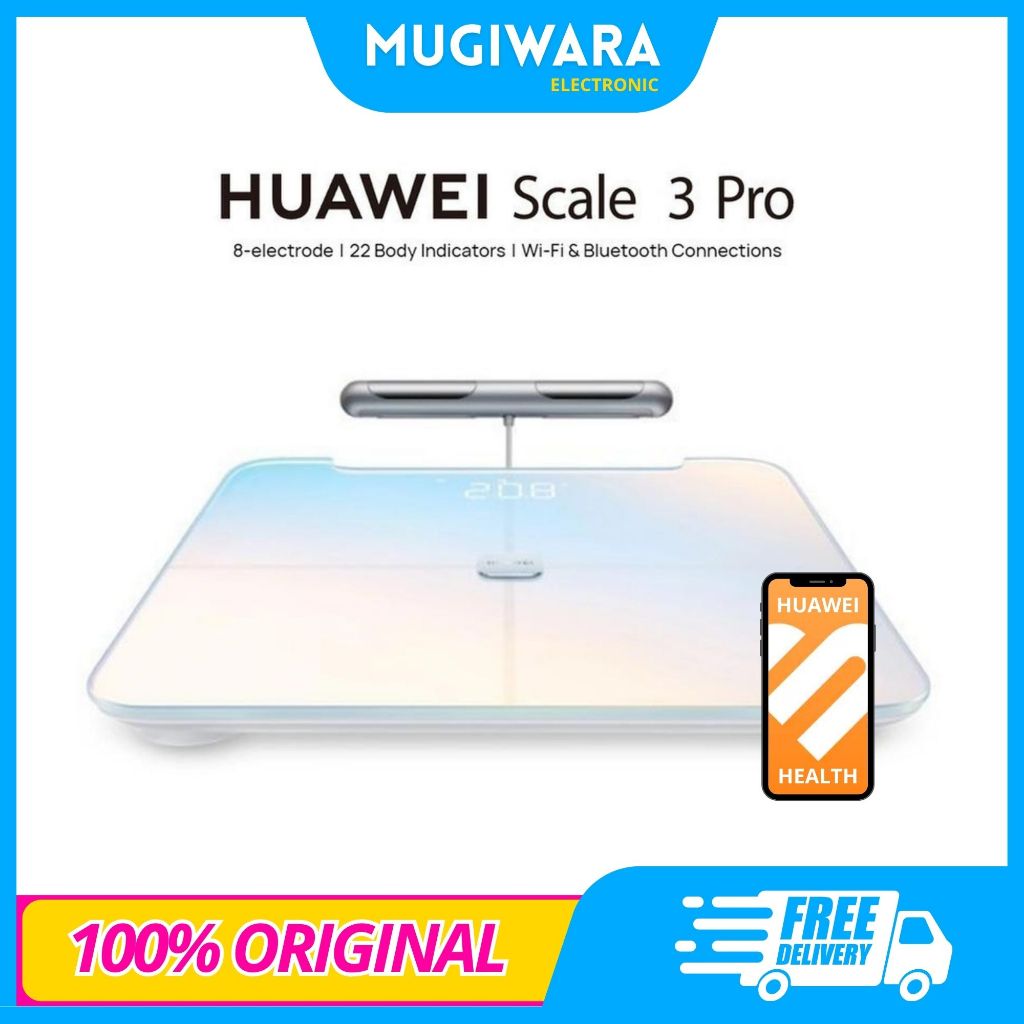 HUAWEI Scale 3 Pro Body Fat Scale 8 Elektroda - Timbangan Badan Digital