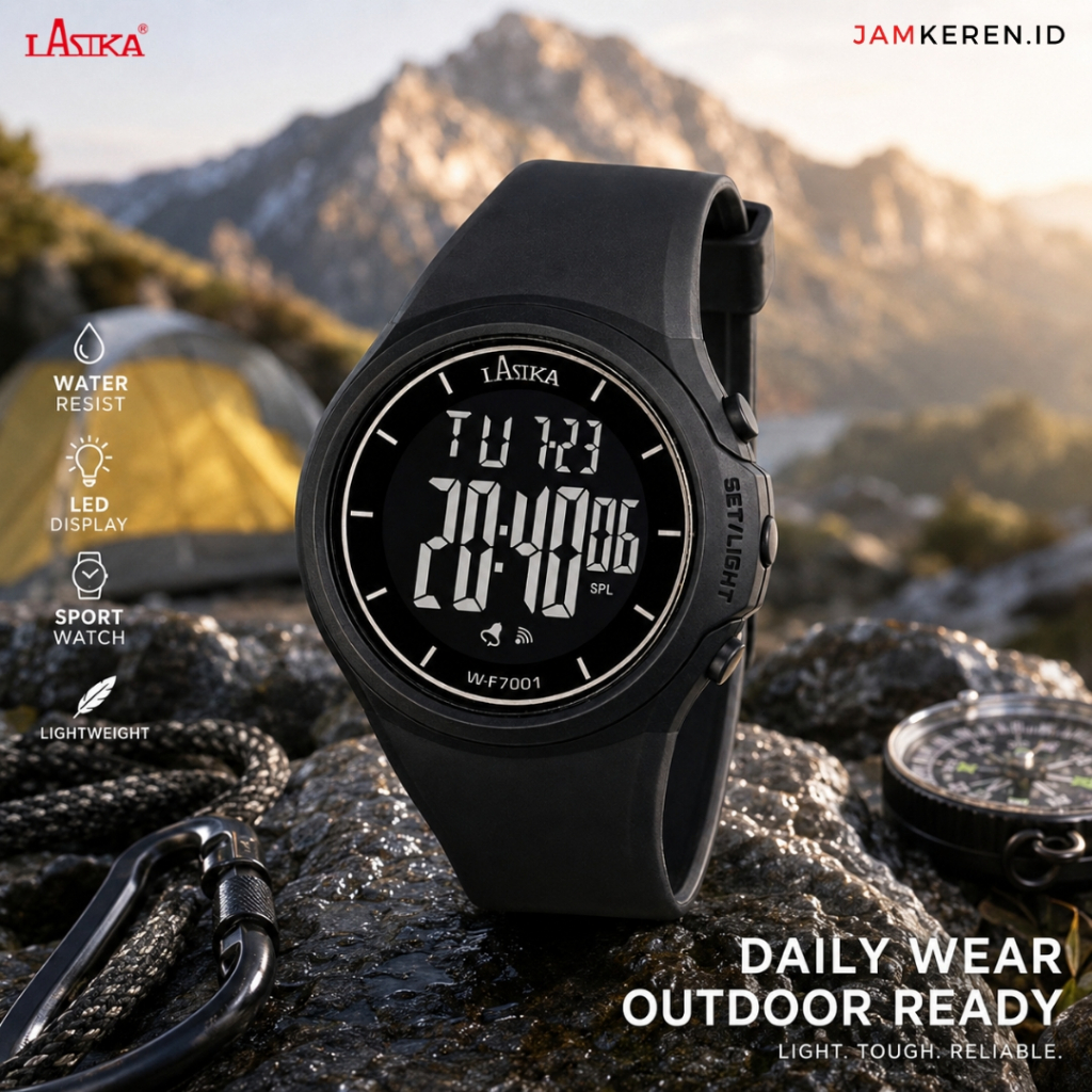 Jam Tangan Pria Anti Air | Jam Tangan Lasika | Lasika 5001 WF7001 Digital Pria Sport JAMKEREN.ID