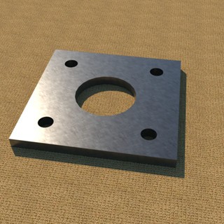 Besi Plat 4mm 120 x 120mm + Lubang