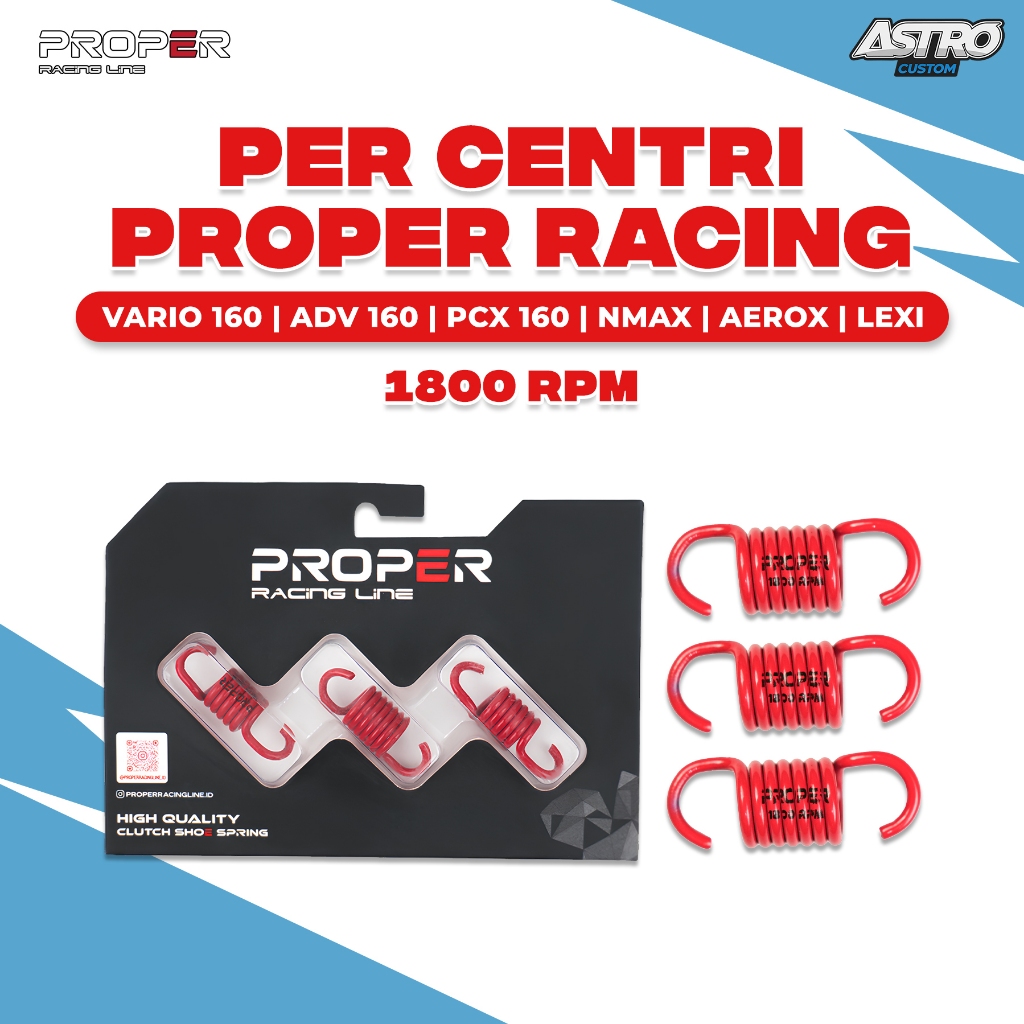 Proper Per Sentri 1800 RPM Vario 160 PCX ADV 160 Universal Per Koling Per Kampas Ganda CVT Racing