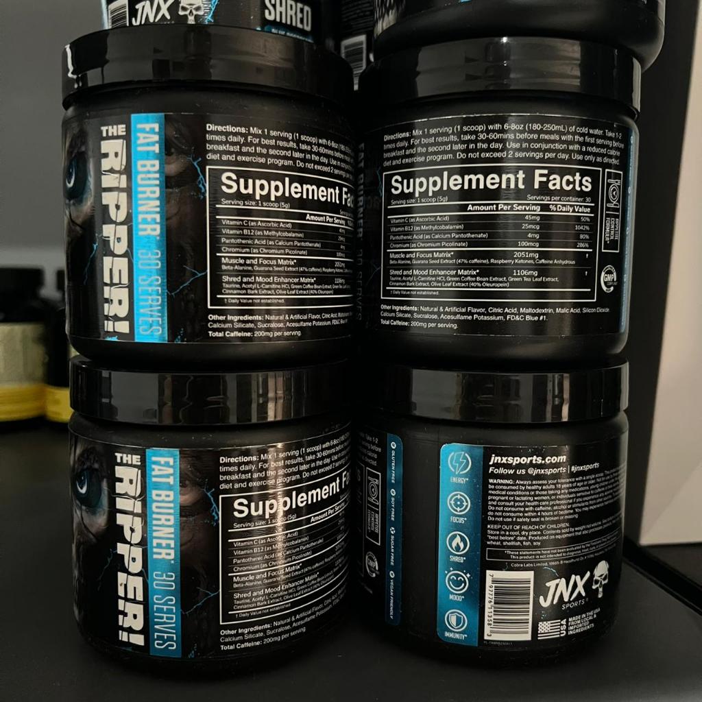 JNX RIPPER THE RIPPER 30 SERVINGS FAT BURN PLUS PRE WORKOUT SHADOW CURSE
