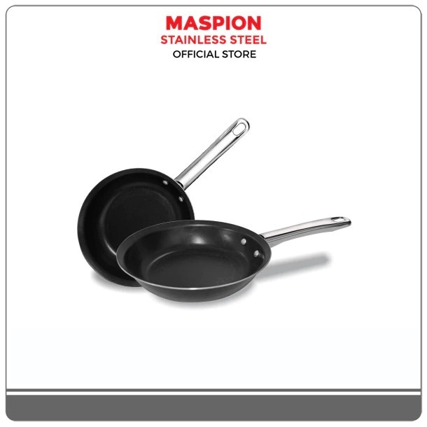 Set 2 in 1 Maxim Alat Masak Stainless Steel Anti Lengket Kharisma Fray pan dan saucepan