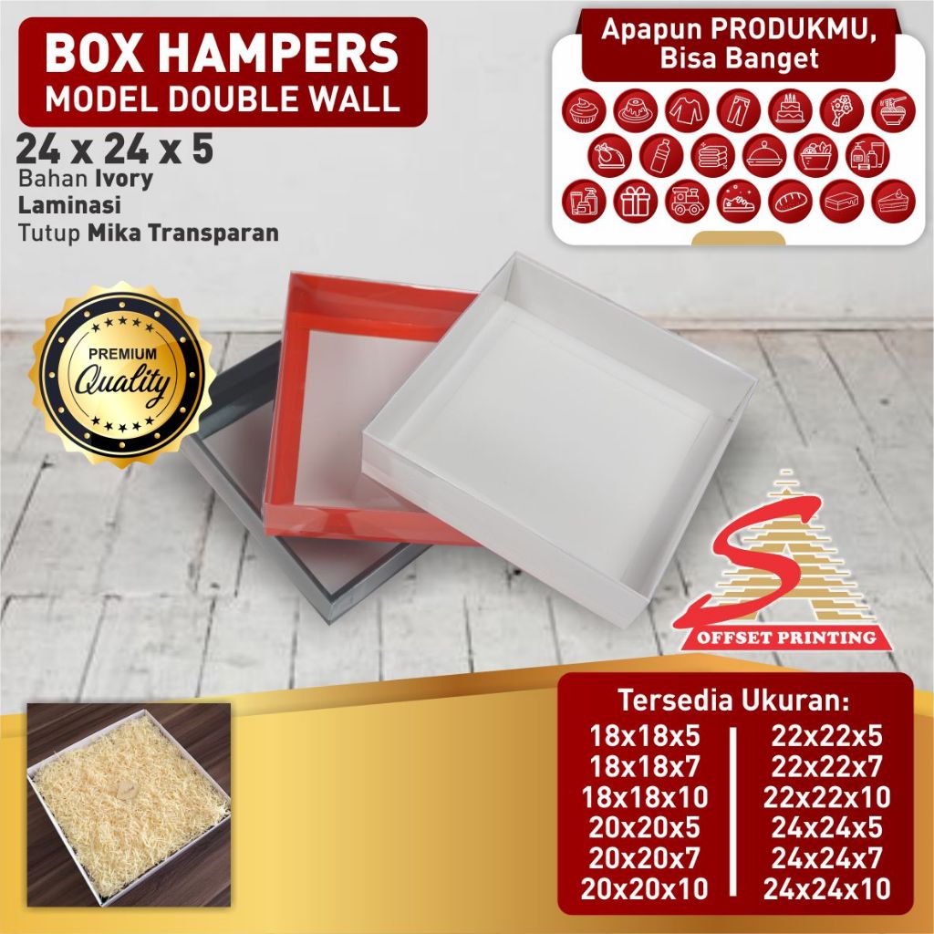 (P) 24 x 24 x 5 Box dus kemasan Pudding/Spiku/Marmer cake/cake/lapis legit